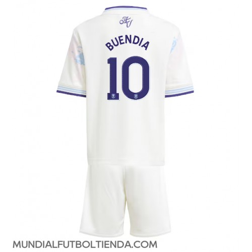 Camiseta Aston Villa Emiliano Buendia #10 Tercera Equipación Replica 2025-26 para niños mangas cortas (+ Pantalones cortos)